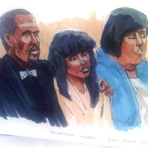 Jennifer Hudson, courtroom sketch Jennifer Hudson, courtroom sketch